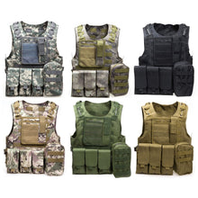Load image into Gallery viewer, Camouflage Hunting Military Tactical Vest Wargame Body Molle Armor Hunting Vest CS Outdoor Jungle Equipment with 12 Colors